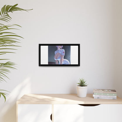 Sexy Anime Nurse Matte Canvas Print (Framed)