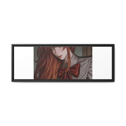 Framed Matte Canvas Print — Gothic Redhead Portrait