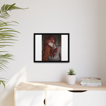 Framed Matte Canvas Print — Gothic Redhead Portrait