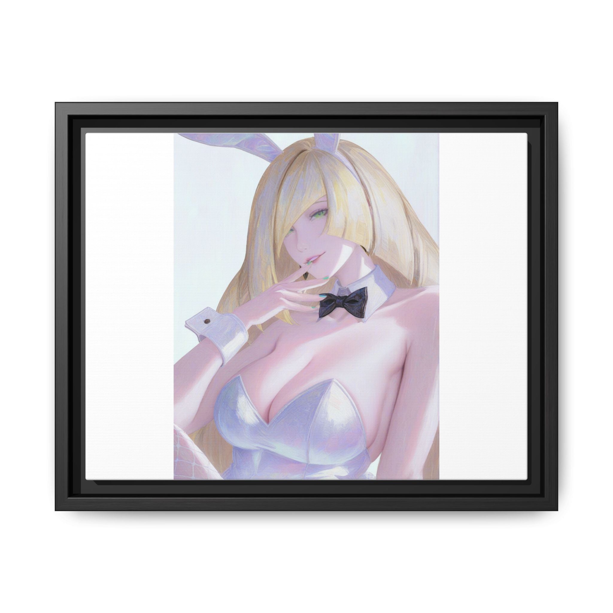 Bunny Girl Matte Canvas Print Framed — Sexy Anime Art Wall Decor