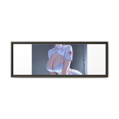 Sexy Anime Nurse Matte Canvas Print (Framed)