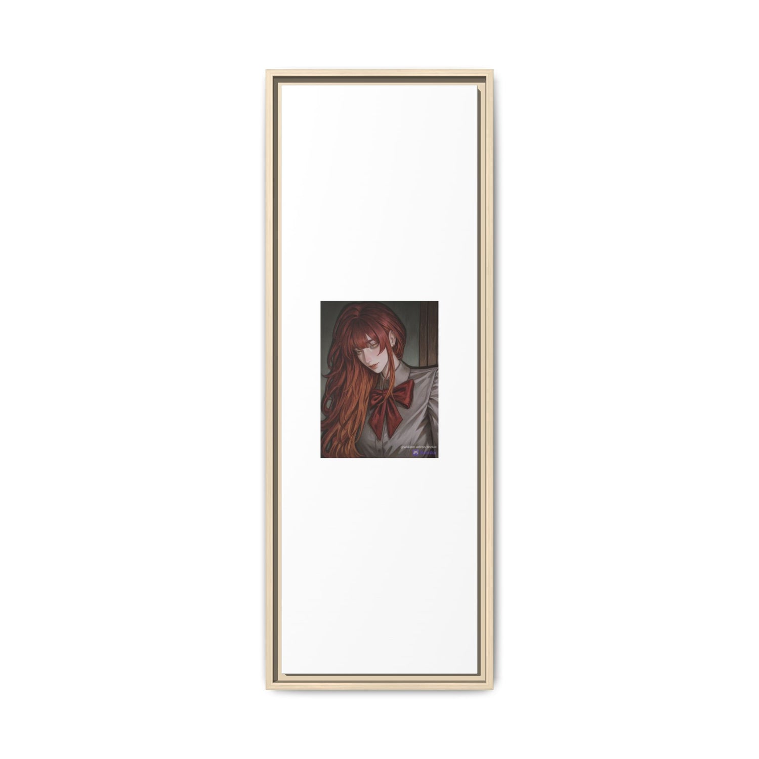 Framed Matte Canvas Print — Gothic Redhead Portrait