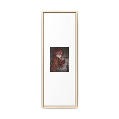 Framed Matte Canvas Print — Gothic Redhead Portrait
