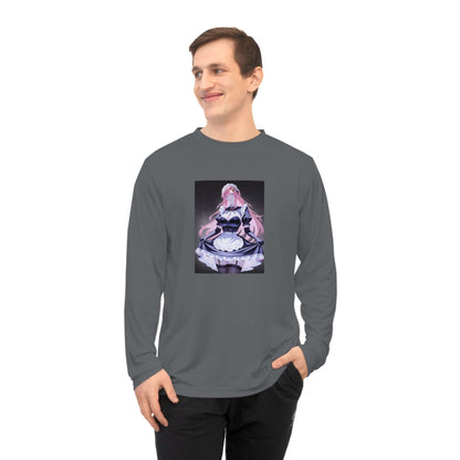 Anime Maid Art Long Sleeve Shirt — Pink-haired Fantasy Maid Graphic