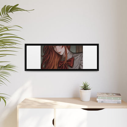 Framed Matte Canvas Print — Gothic Redhead Portrait
