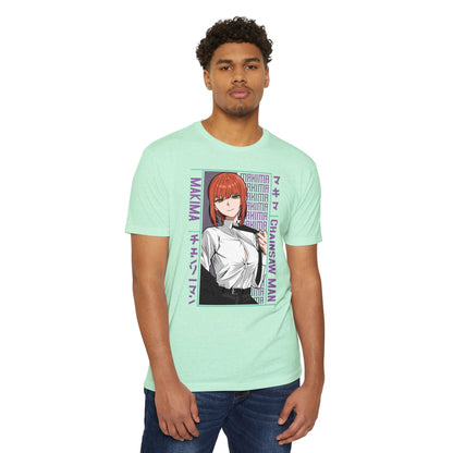 Makima Chainsaw Man Anime Graphic T-Shirt — Japanese Text Design