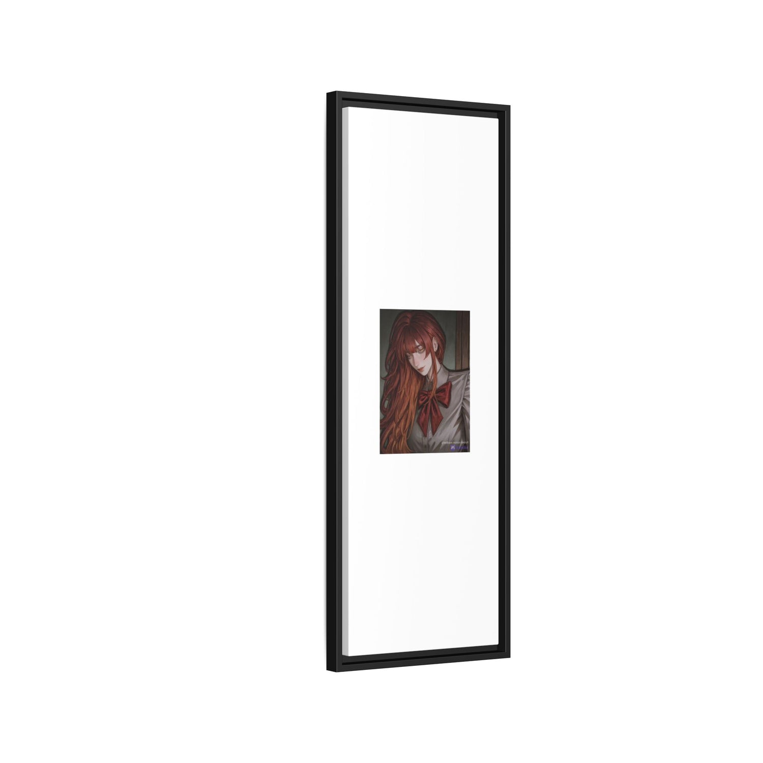 Framed Matte Canvas Print — Gothic Redhead Portrait