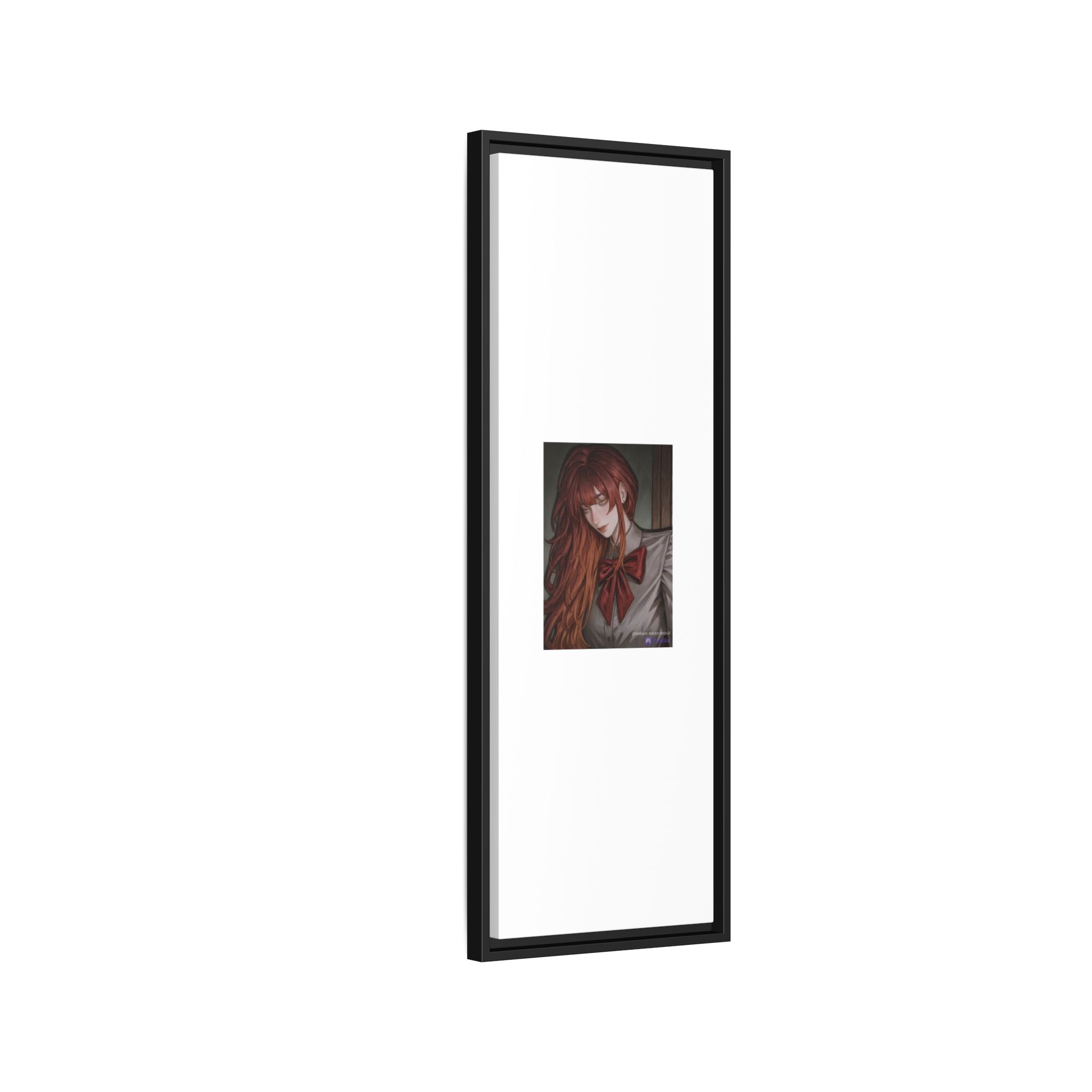 Framed Matte Canvas Print — Gothic Redhead Portrait