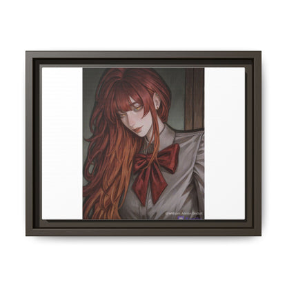 Framed Matte Canvas Print — Gothic Redhead Portrait