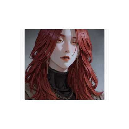 Fine Art Poster — Red-Haired Gothic Portrait, Moody Decorative Wall Art