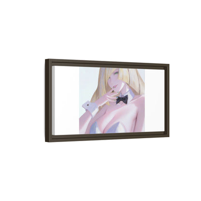 Bunny Girl Matte Canvas Print Framed — Sexy Anime Art Wall Decor