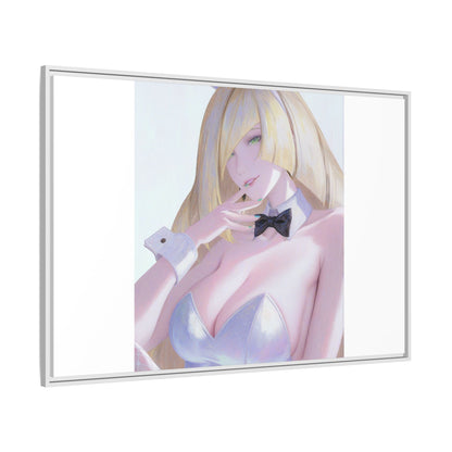 Bunny Girl Matte Canvas Print Framed — Sexy Anime Art Wall Decor