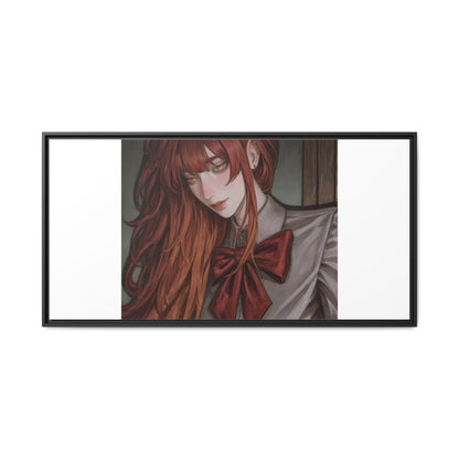 Framed Matte Canvas Print — Gothic Redhead Portrait