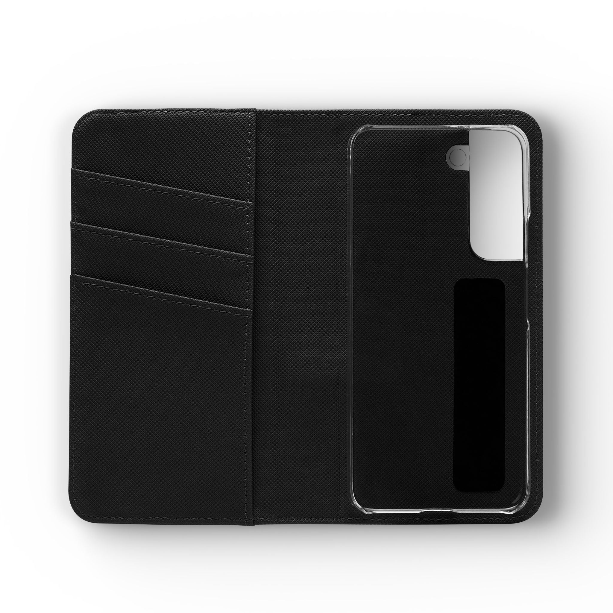 Anime Bunny Girl Flip Case - Purple Long-Haired Character Phone Wallet