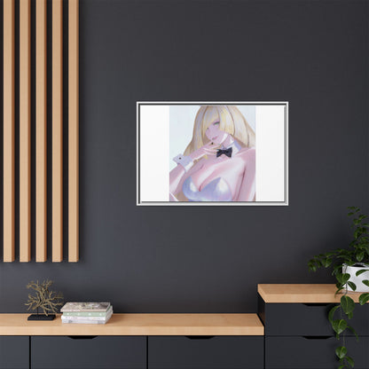 Bunny Girl Matte Canvas Print Framed — Sexy Anime Art Wall Decor