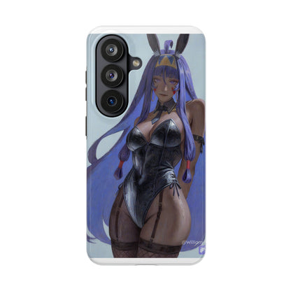 Bunny Girl Tough Phone Case — Anime Purple-Haired Character Protective Cover