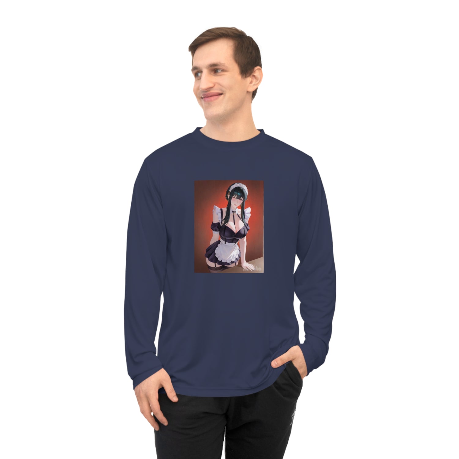 Anime Maid Long Sleeve Shirt — Cute Kawaii Maid Illustration