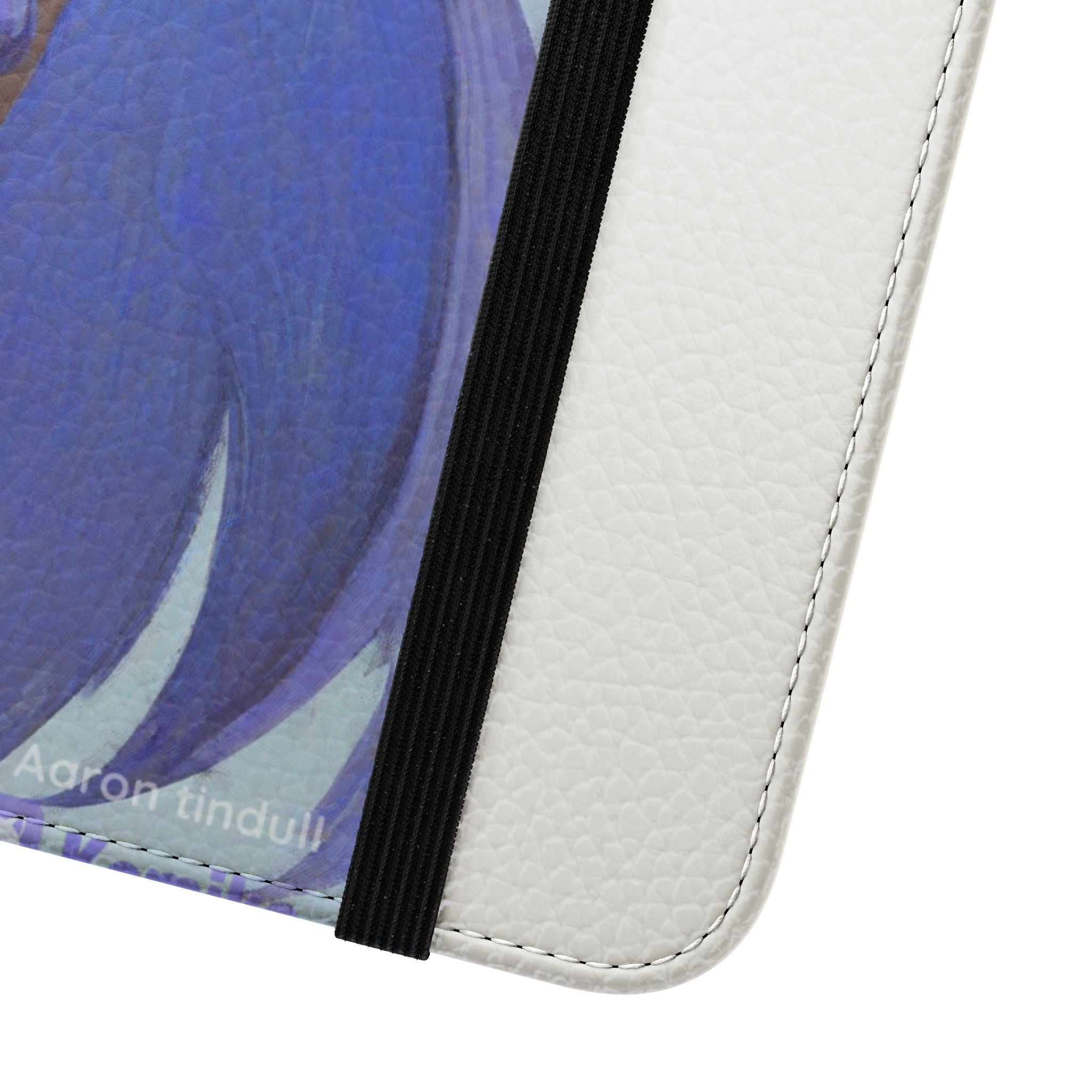 Anime Bunny Girl Flip Case - Purple Long-Haired Character Phone Wallet