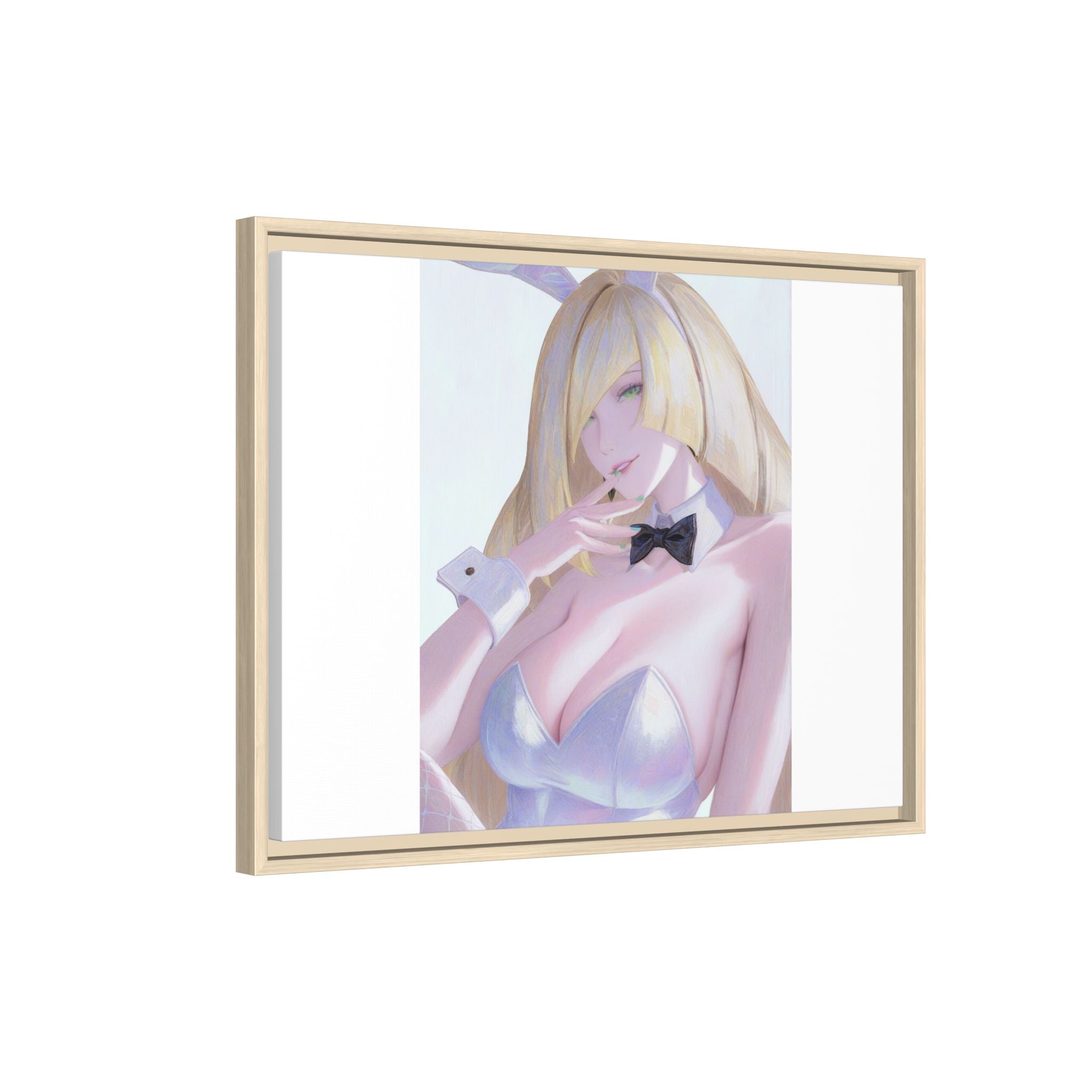 Bunny Girl Matte Canvas Print Framed — Sexy Anime Art Wall Decor