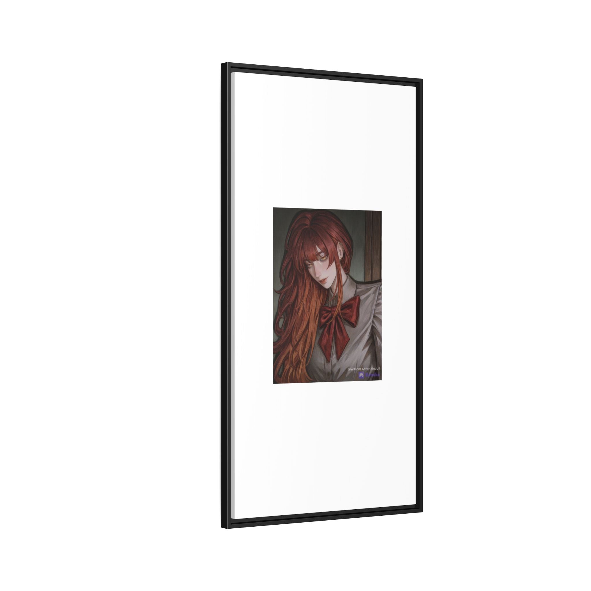 Framed Matte Canvas Print — Gothic Redhead Portrait