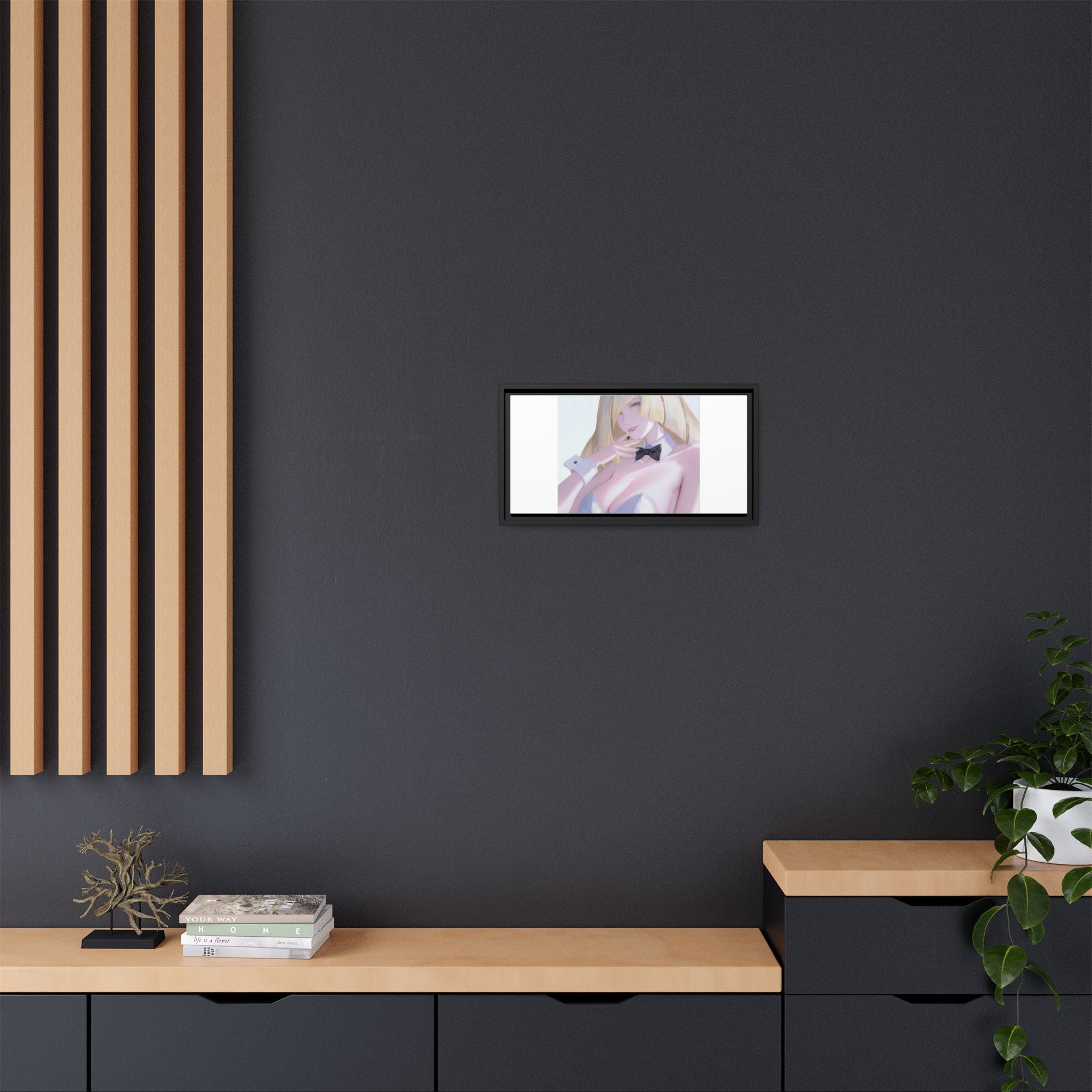 Bunny Girl Matte Canvas Print Framed — Sexy Anime Art Wall Decor