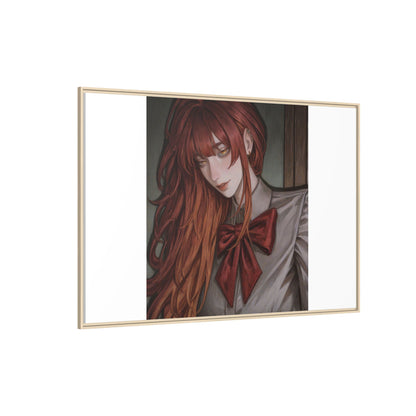 Framed Matte Canvas Print — Gothic Redhead Portrait