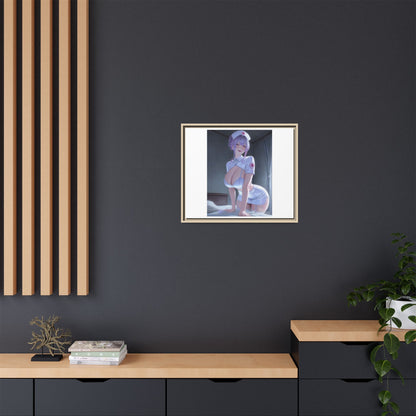 Sexy Anime Nurse Matte Canvas Print (Framed)