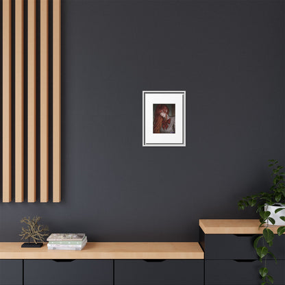Framed Matte Canvas Print — Gothic Redhead Portrait