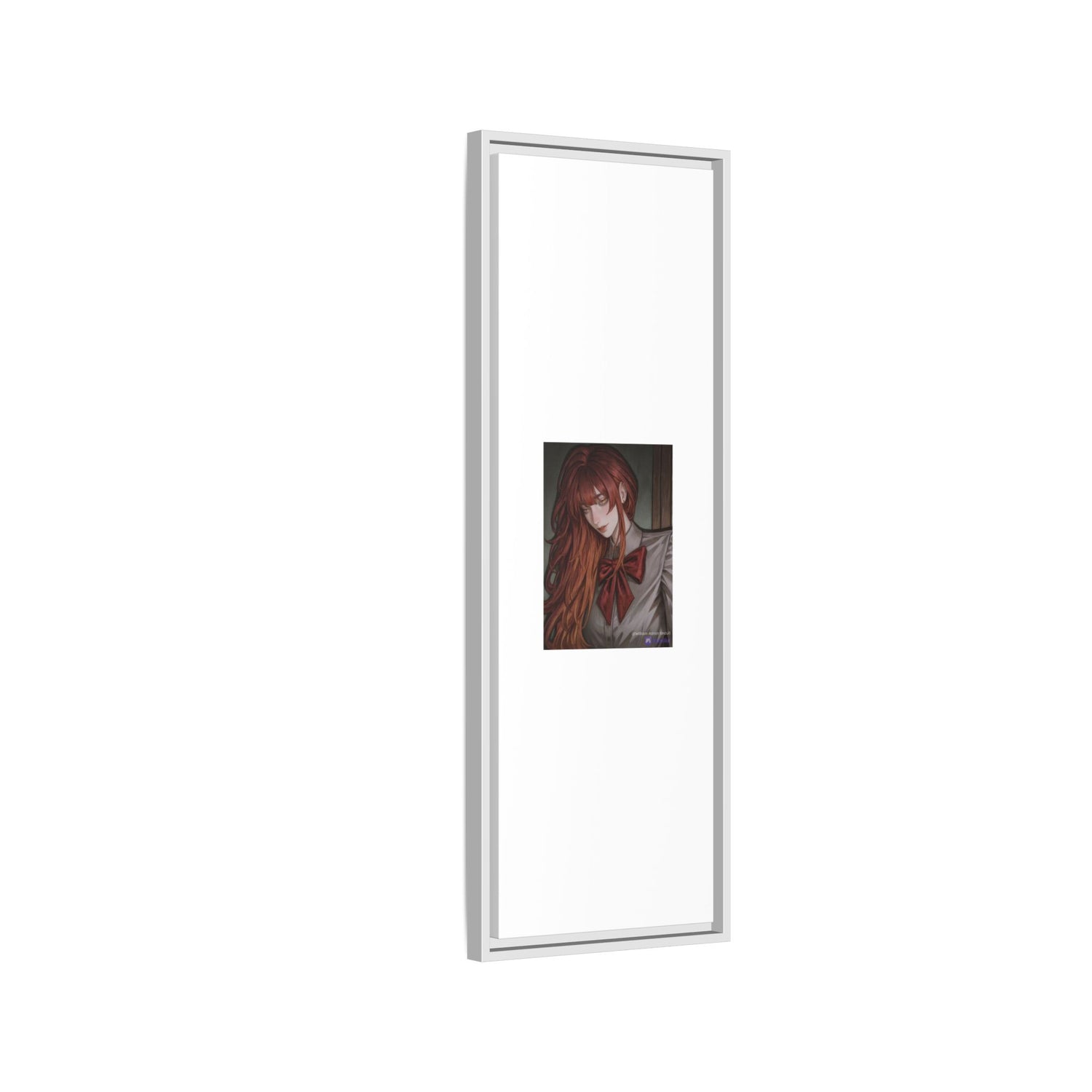 Framed Matte Canvas Print — Gothic Redhead Portrait