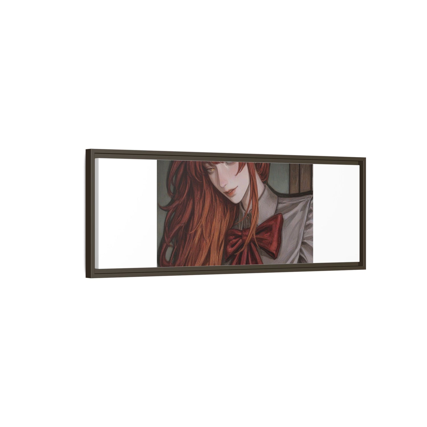 Framed Matte Canvas Print — Gothic Redhead Portrait