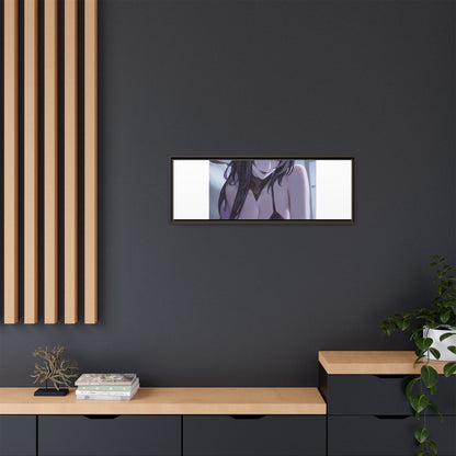 Framed Matte Canvas Print — Moody Anime Woman Portrait