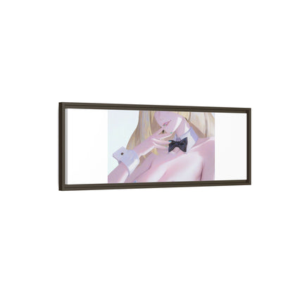 Bunny Girl Matte Canvas Print Framed — Sexy Anime Art Wall Decor