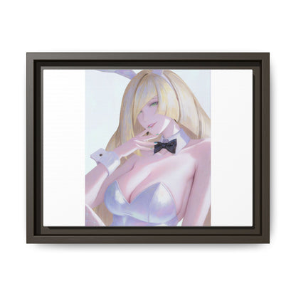 Bunny Girl Matte Canvas Print Framed — Sexy Anime Art Wall Decor