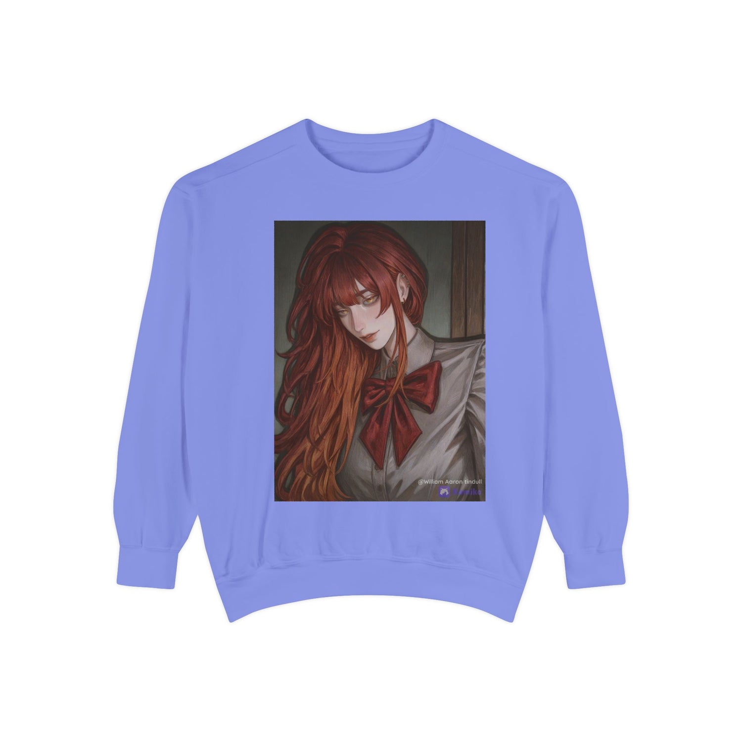 Anime Red-Headed Girl Sweatshirt — Gothic Schoolgirl Art Pullover