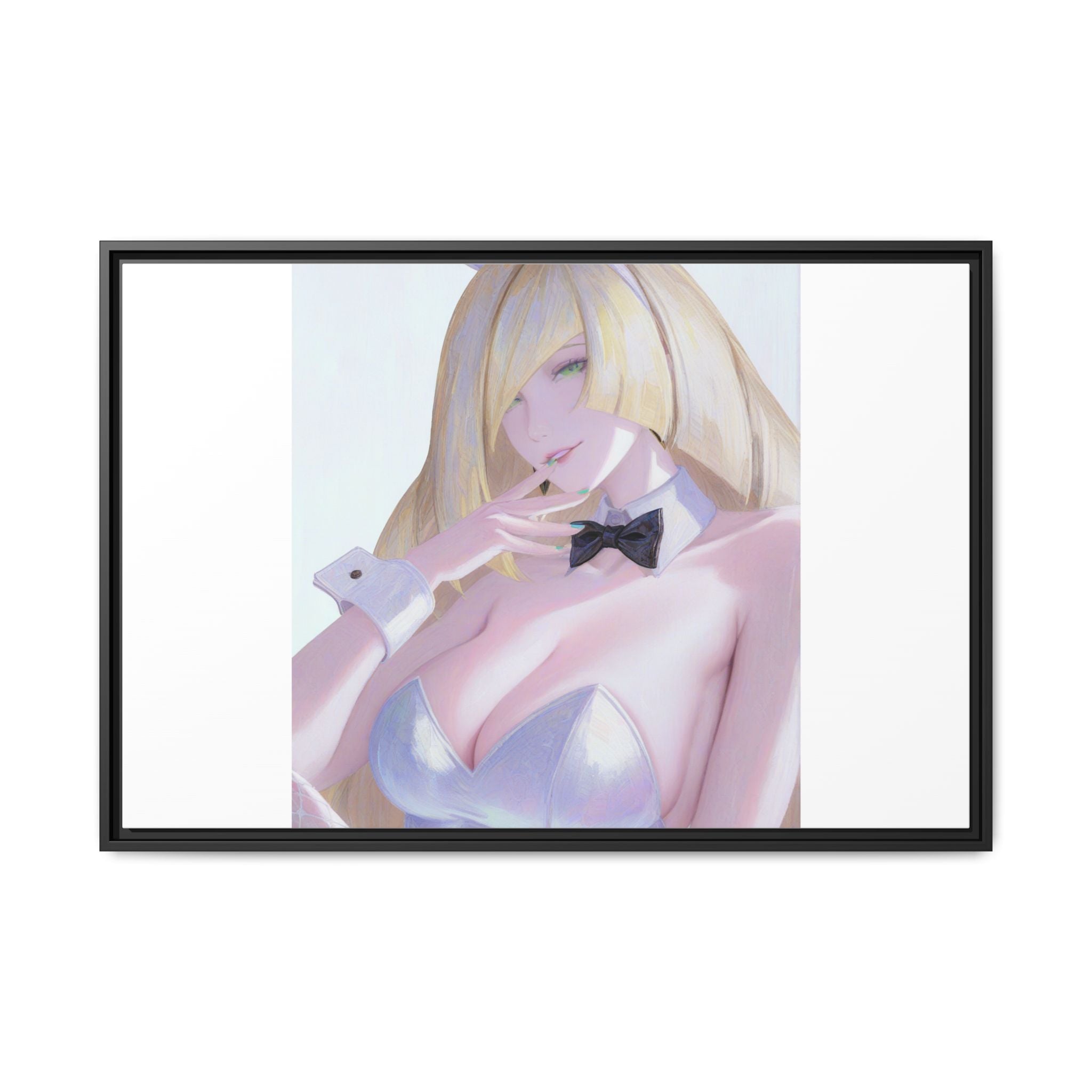 Bunny Girl Matte Canvas Print Framed — Sexy Anime Art Wall Decor