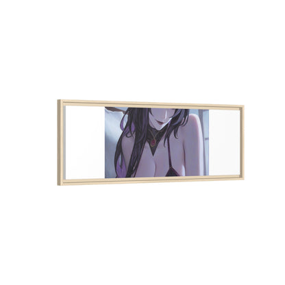 Framed Matte Canvas Print — Moody Anime Woman Portrait