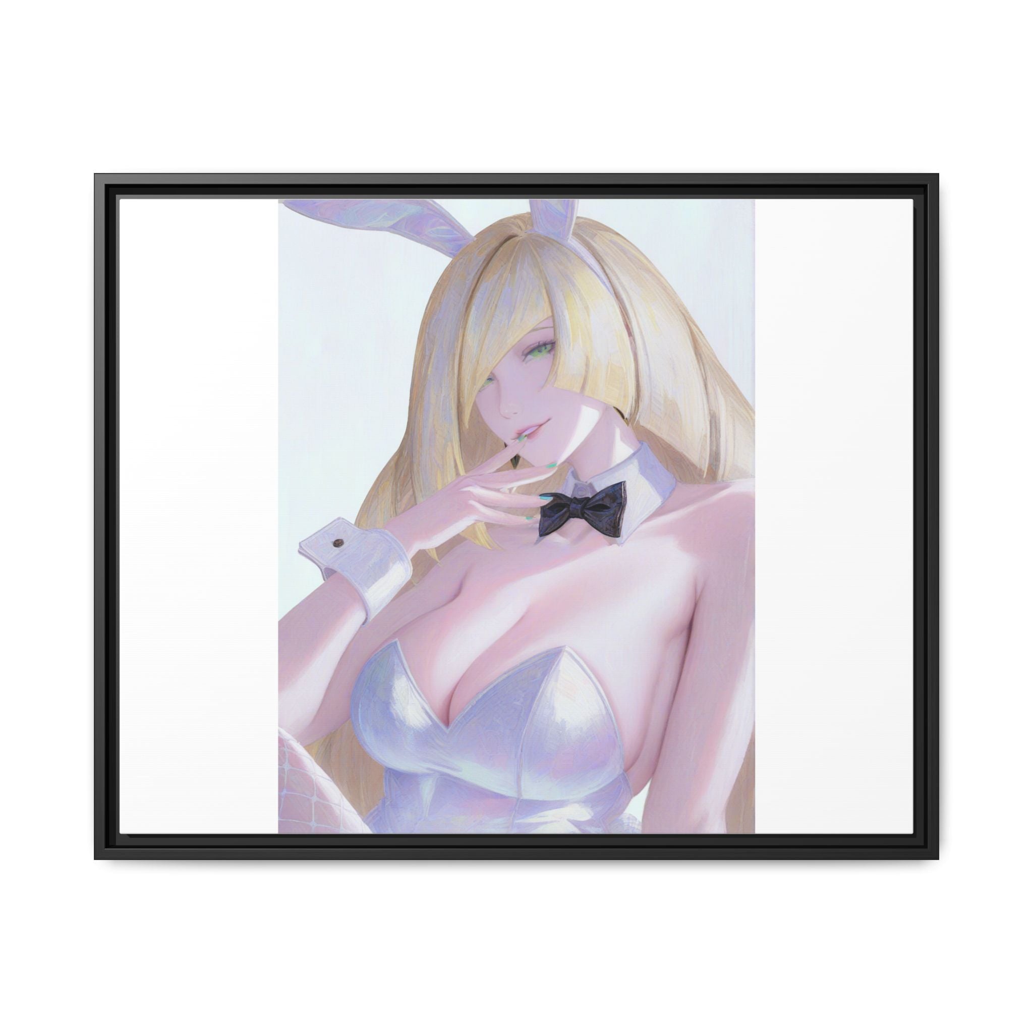 Bunny Girl Matte Canvas Print Framed — Sexy Anime Art Wall Decor