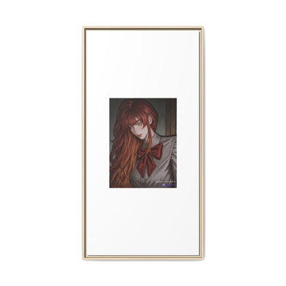 Framed Matte Canvas Print — Gothic Redhead Portrait