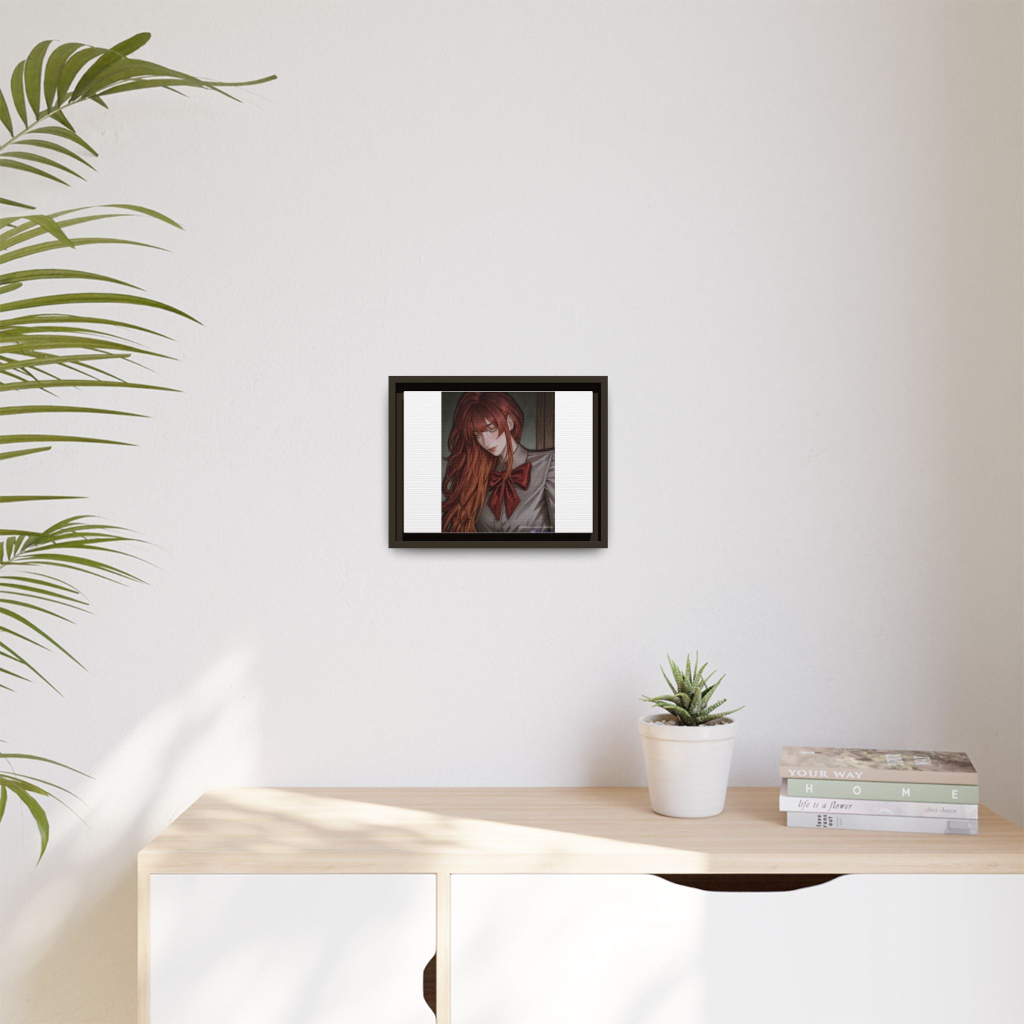 Framed Matte Canvas Print — Gothic Redhead Portrait