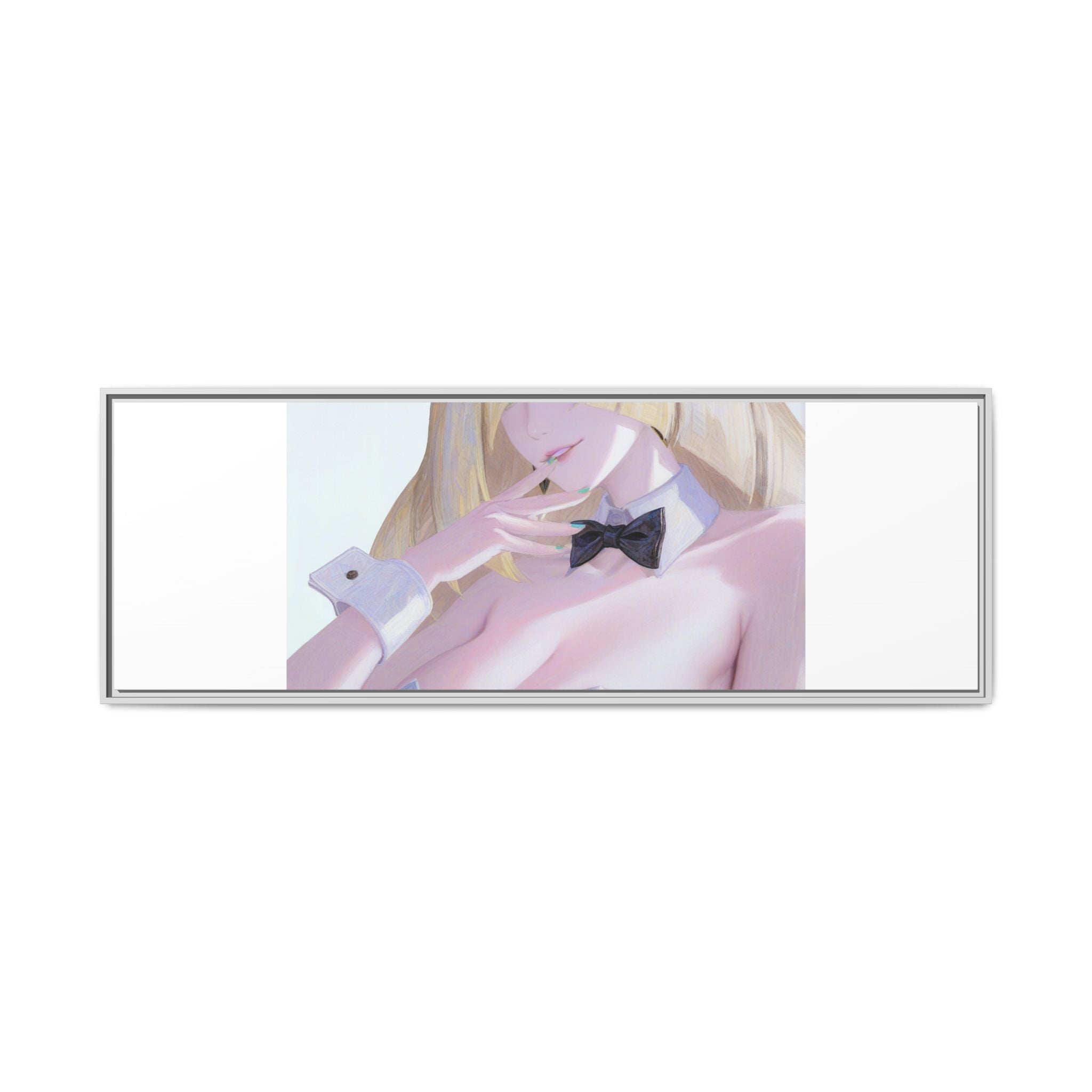 Bunny Girl Matte Canvas Print Framed — Sexy Anime Art Wall Decor