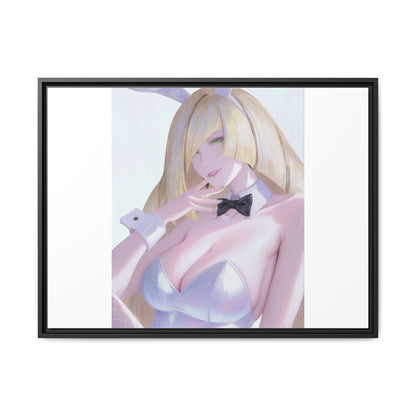 Bunny Girl Matte Canvas Print Framed — Sexy Anime Art Wall Decor