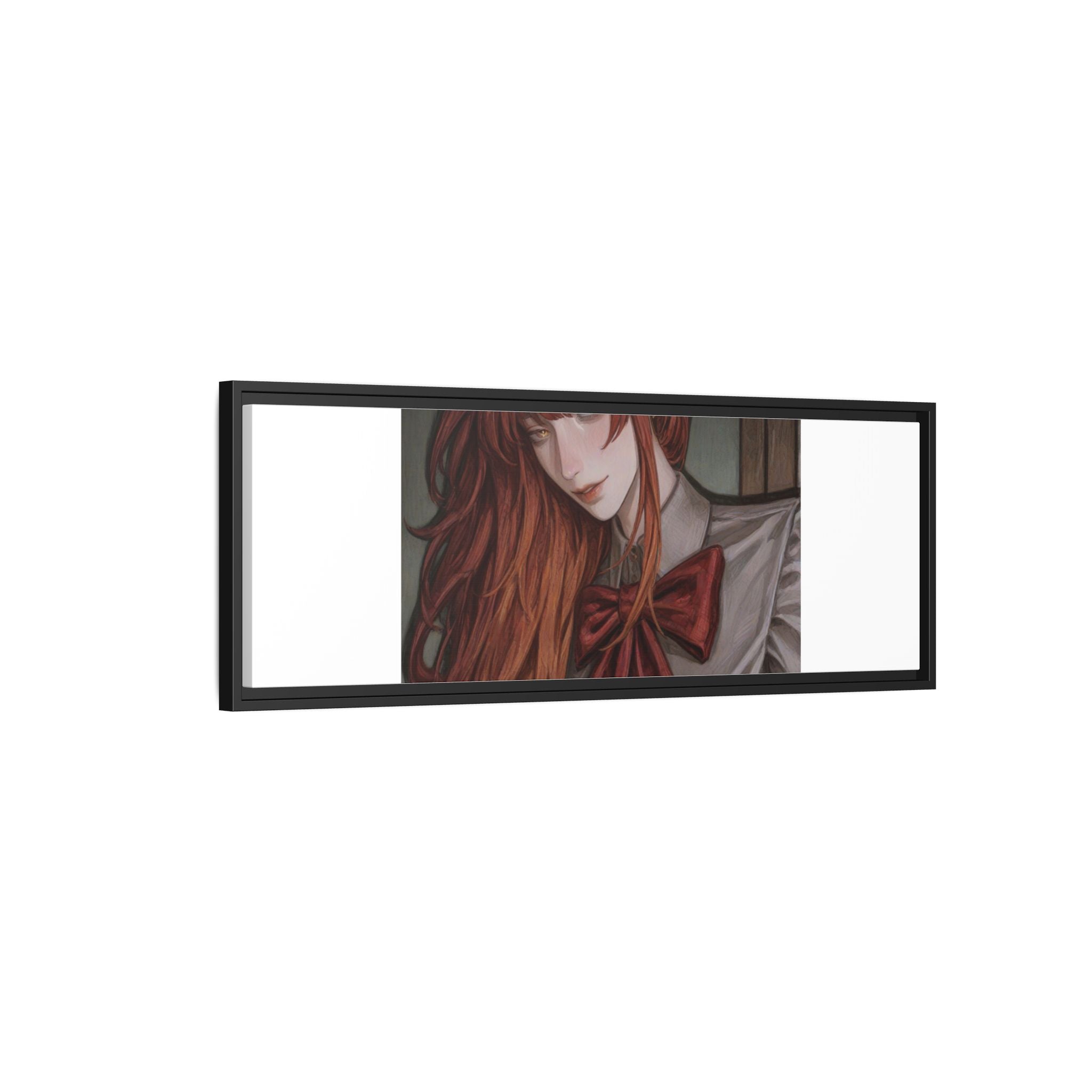 Framed Matte Canvas Print — Gothic Redhead Portrait