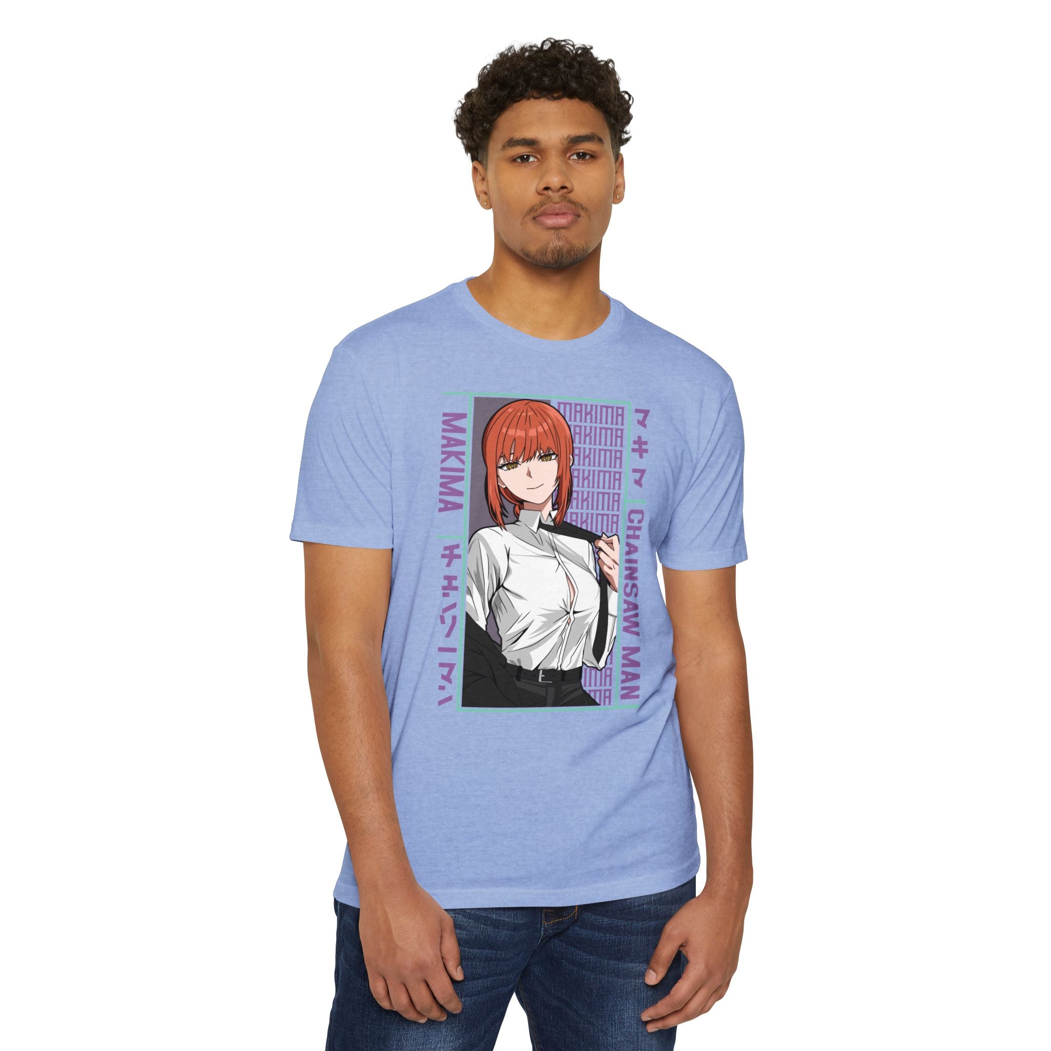 Makima Chainsaw Man Anime Graphic T-Shirt — Japanese Text Design