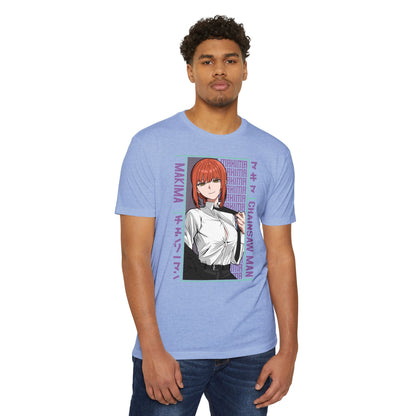 Makima Chainsaw Man Anime Graphic T-Shirt — Japanese Text Design