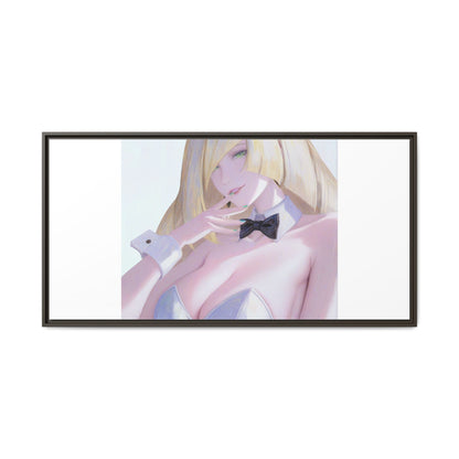Bunny Girl Matte Canvas Print Framed — Sexy Anime Art Wall Decor