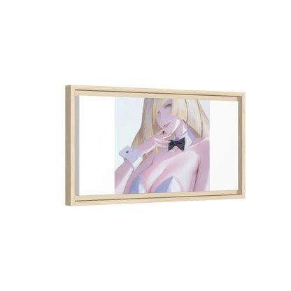Bunny Girl Matte Canvas Print Framed — Sexy Anime Art Wall Decor