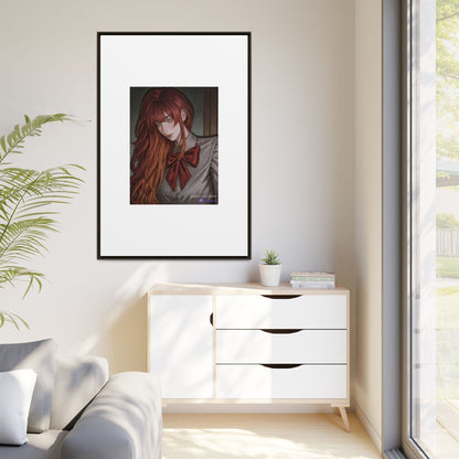 Framed Matte Canvas Print — Gothic Redhead Portrait
