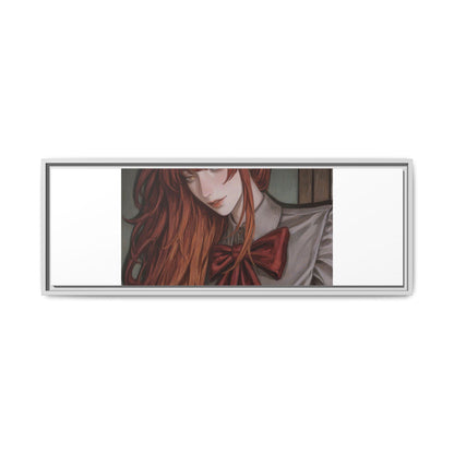Framed Matte Canvas Print — Gothic Redhead Portrait