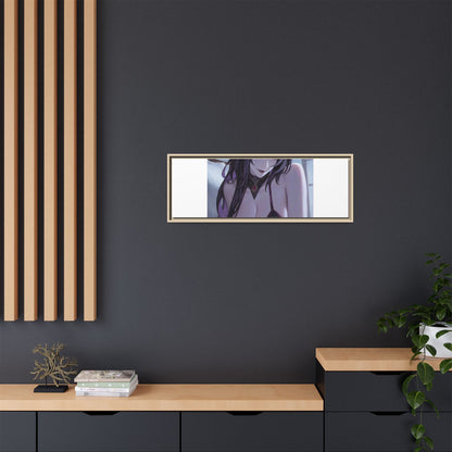 Framed Matte Canvas Print — Moody Anime Woman Portrait