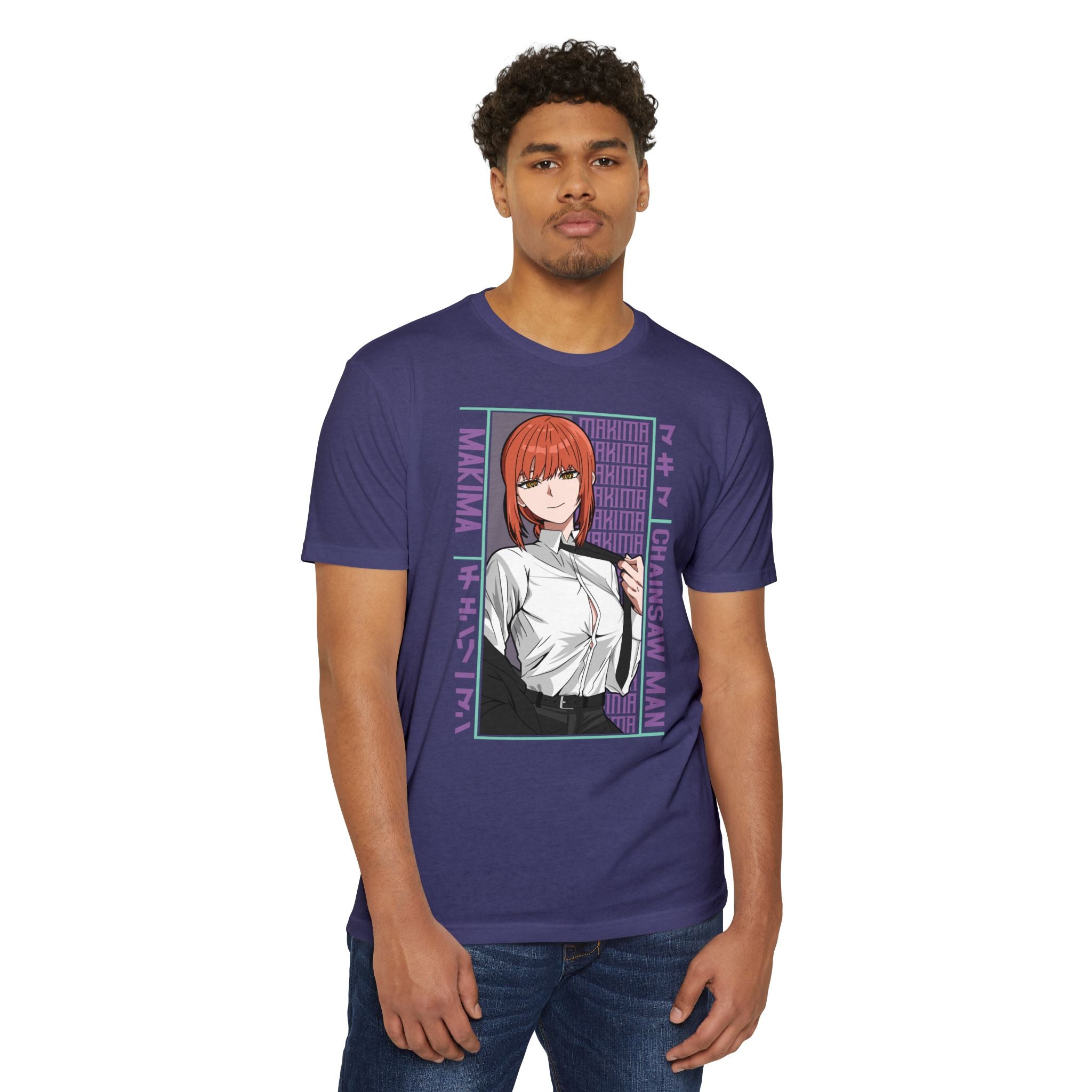 Makima Chainsaw Man Anime Graphic T-Shirt — Japanese Text Design